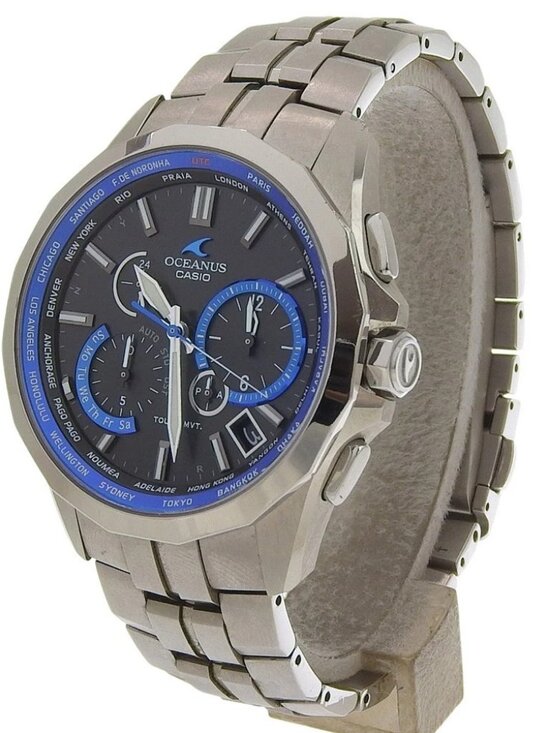 CASIO Oceanus Manta Watches OCW-S2400 black/blue blackDial titanium Solar ... main image 5